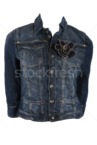 Femenino jeans chaqueta aislado blanco flor Foto stock © gsermek