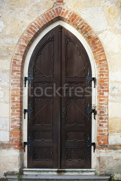 Stock photo: Detail of an old door