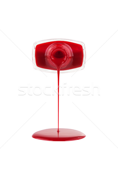 Close up of nail polish flow on white background Stock photo © gsermek