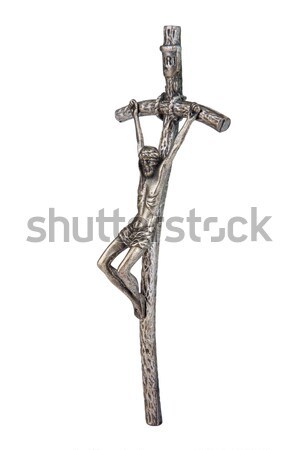 Kereszt feszület pápa oldalnézet Isten szög Stock fotó © gsermek