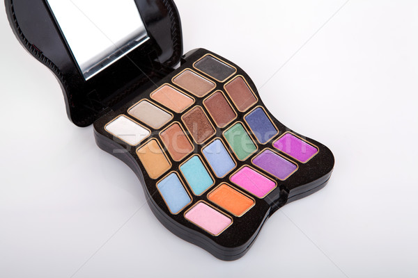 Farbenreich Lidschatten Palette grau Auge Frauen Stock foto © gsermek