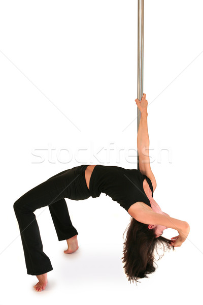 Faktör genç kadın egzersiz kutup dans uygunluk kadın Stok fotoğraf © gsermek