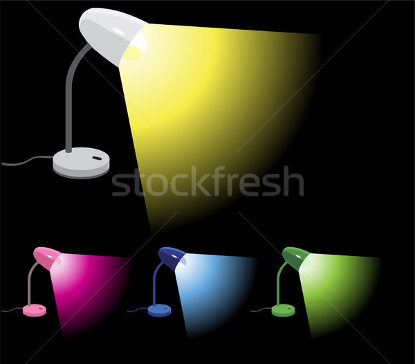 Desk Lamps turned on Stock photo © gubh83
