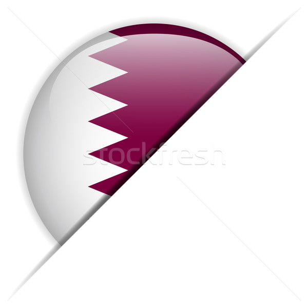Katar bandera botón vector vidrio Foto stock © gubh83