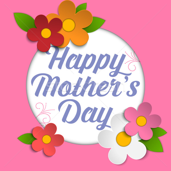 Boldog anyák napját kártya virágok vektor virág boldog Stock fotó © gubh83