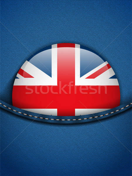 Bandera botón jeans bolsillo vector resumen Foto stock © gubh83