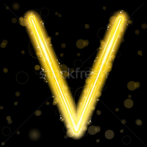 Alfabe altın harfler parıltı vektör arka plan Stok fotoğraf © gubh83