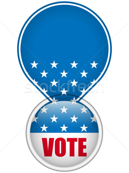 États-Unis élection vote bouton vecteur bleu [[stock_photo]] © gubh83