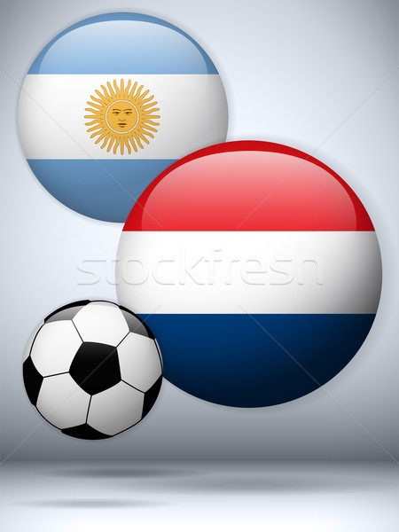Argentina versus Netherlands Flag Soccer Game Stock photo © gubh83