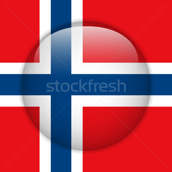 Norwegia banderą przycisk wektora szkła Zdjęcia stock © gubh83