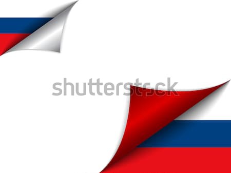 Russia Country Flag Turning Page Stock photo © gubh83