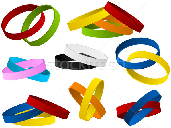 Set of colorful wristbands Stock photo © gubh83