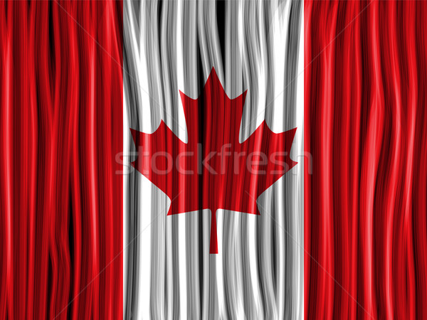 Kanada banderą fali tkaniny tekstury wektora Zdjęcia stock © gubh83