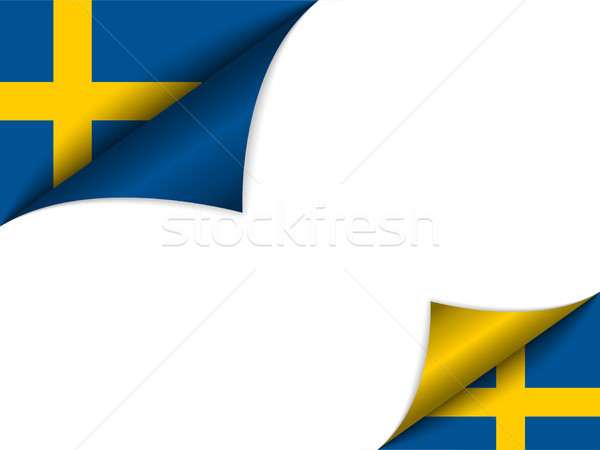 Sweden Country Flag Turning Page Stock photo © gubh83