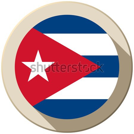 Cuba bandera botón icono moderna vector Foto stock © gubh83