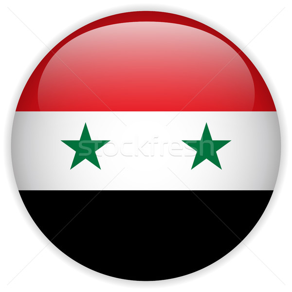 Syria Flag Glossy Button Stock photo © gubh83