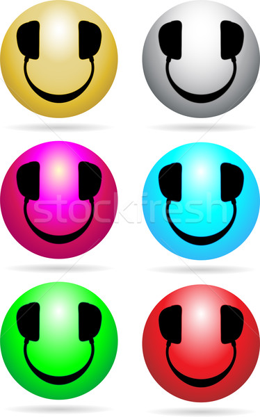 Smiley DJ Neon Stock photo © gubh83