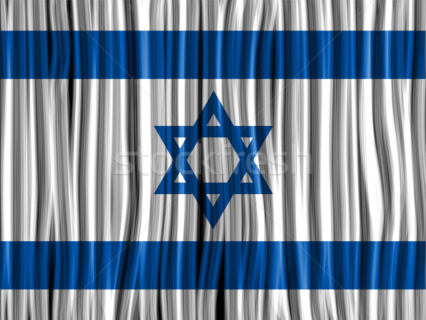 Israel Flag Wave Fabric Texture Background Stock photo © gubh83