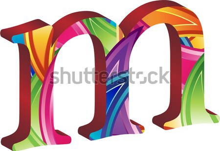 Colored alphabet with stripes and stars Stock photo © gubh83