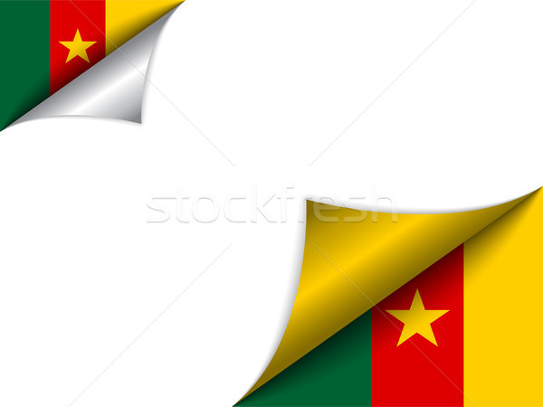 Cameroon Country Flag Turning Page Stock photo © gubh83