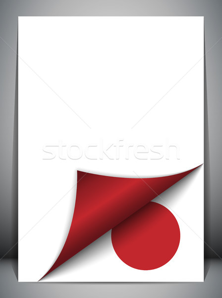 Japan Country Flag Turning Page Stock photo © gubh83