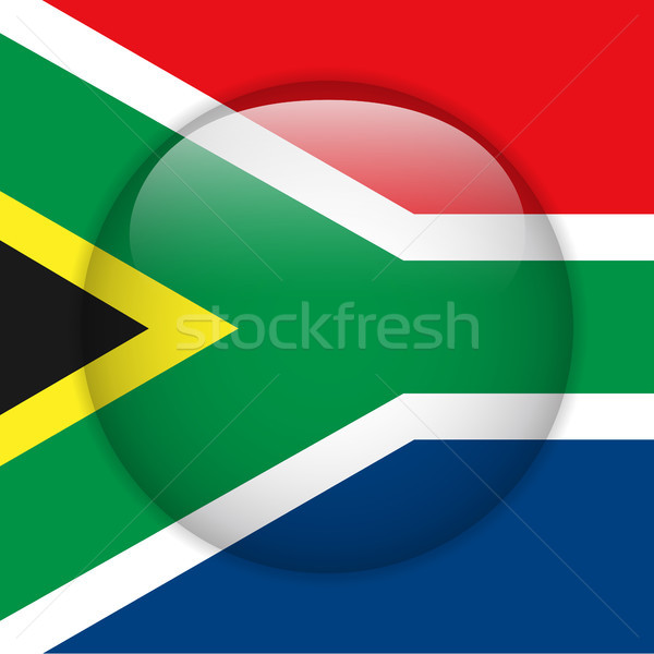 Zdjęcia stock: Południowej · Afryki · banderą · przycisk · wektora · szkła