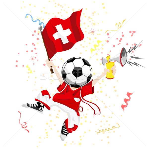 Suisse football fan balle tête [[stock_photo]] © gubh83