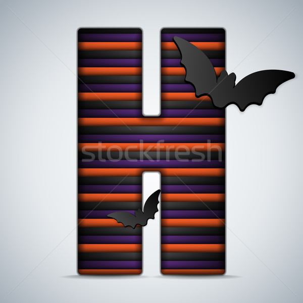 Stockfoto: Halloween · bat · alfabet · brieven · streep · zwarte