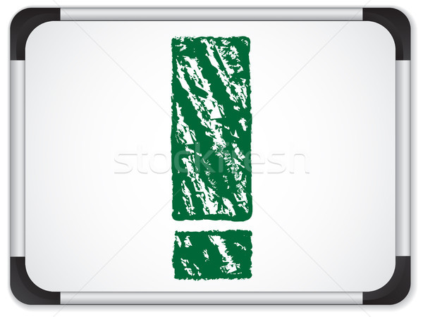 Signo de admiración escrito verde vector fondo Foto stock © gubh83