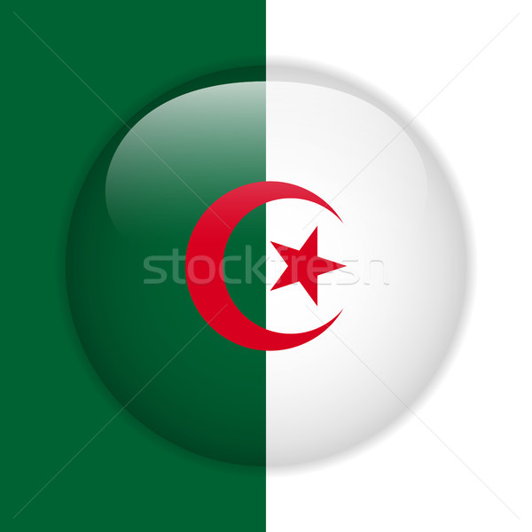 Algeria Flag Glossy Button Stock photo © gubh83