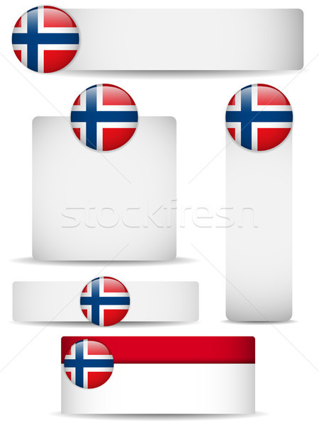 Norwegia kraju zestaw banery wektora działalności Zdjęcia stock © gubh83