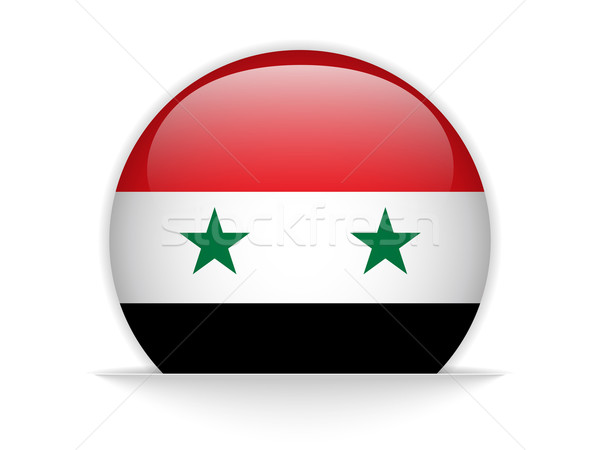 Siria bandiera lucido pulsante vettore vetro Foto d'archivio © gubh83