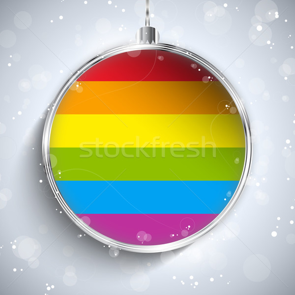 Gay Flag Merry Christmas Ball Stock photo © gubh83
