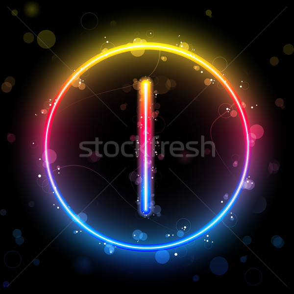 Alfabe gökkuşağı ışıklar daire düğme vektör Stok fotoğraf © gubh83