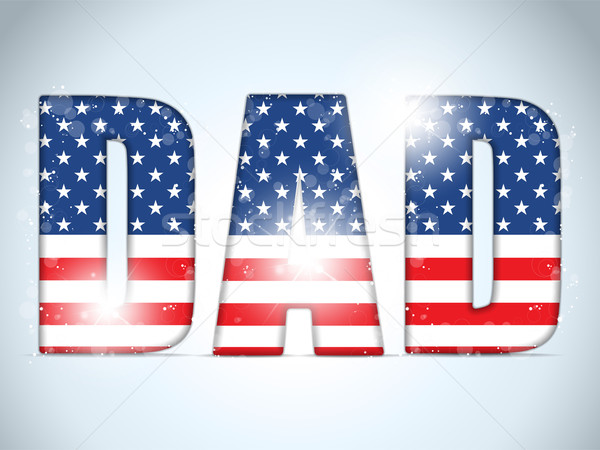 Jour de pères heureux USA papa vecteur design [[stock_photo]] © gubh83