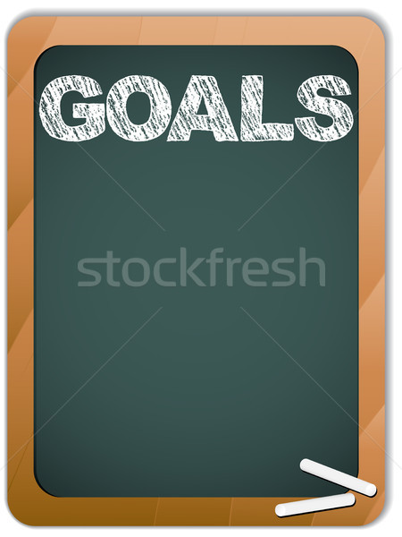Blackboard with Goals Message written with Chalk Stock photo © gubh83