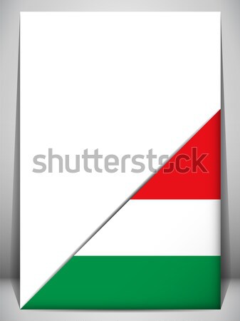 Hungary Country Flag Turning Page Stock photo © gubh83