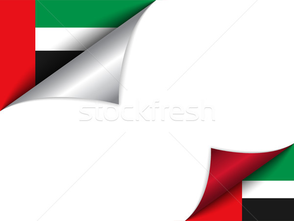 Emirates Country Flag Turning Page Stock photo © gubh83