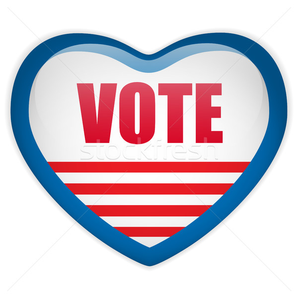ストックフォト: 米国 · 選挙 · 投票 · 中心 · ボタン · ベクトル