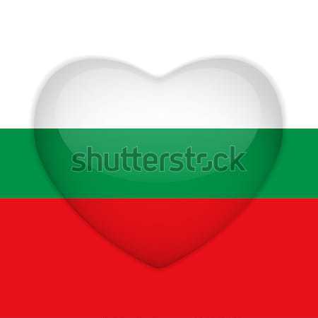 保加利亞 旗 心臟 鈕 向量 商業照片 © gubh83