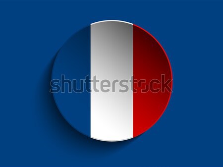 旗 紙 圓 陰影 鈕 法國 商業照片 © gubh83