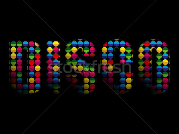 [[stock_photo]]: Disco · lettres · fête · musique · coloré · alphabet