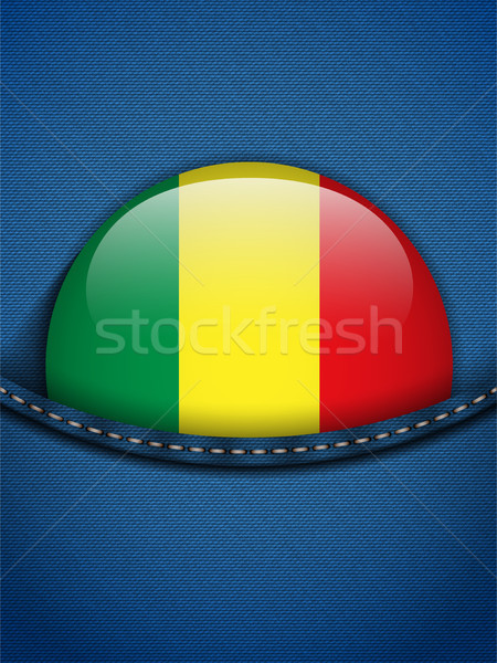 Mali Flag Button in Jeans Pocket Stock photo © gubh83