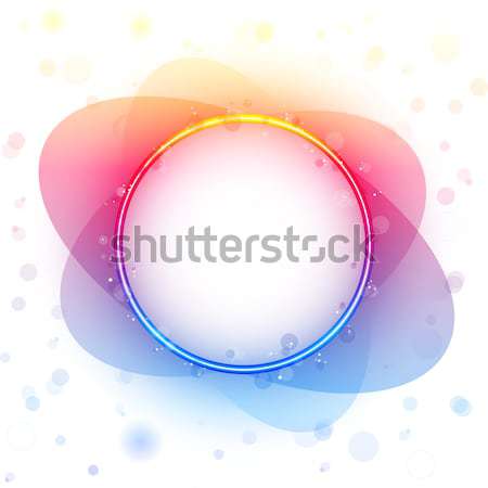 Rainbow Neon Lights Speech Bubble Stock photo © gubh83