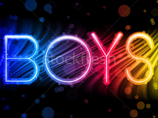 男孩 同性戀者 自豪 抽象 波浪 商業照片 © gubh83
