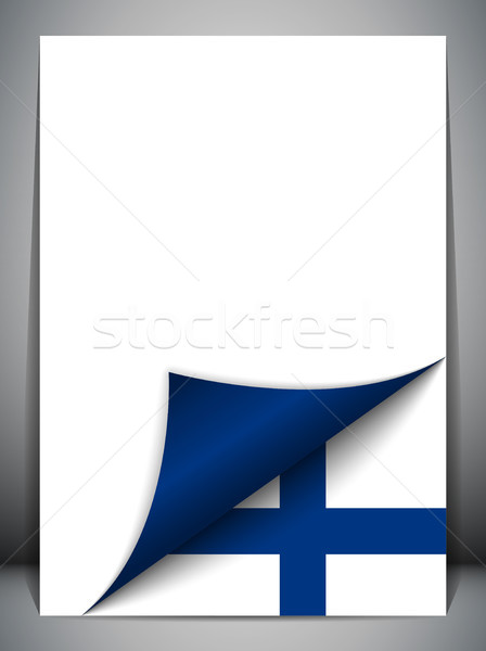 Finland Country Flag Turning Page Stock photo © gubh83