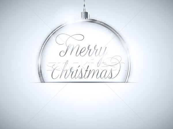 Vesel Crăciun an nou fericit bilă argint stele Imagine de stoc © gubh83