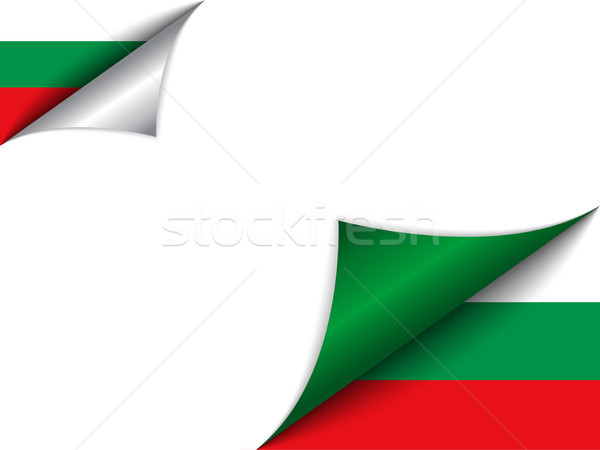 Bulgaria Country Flag Turning Page Stock photo © gubh83