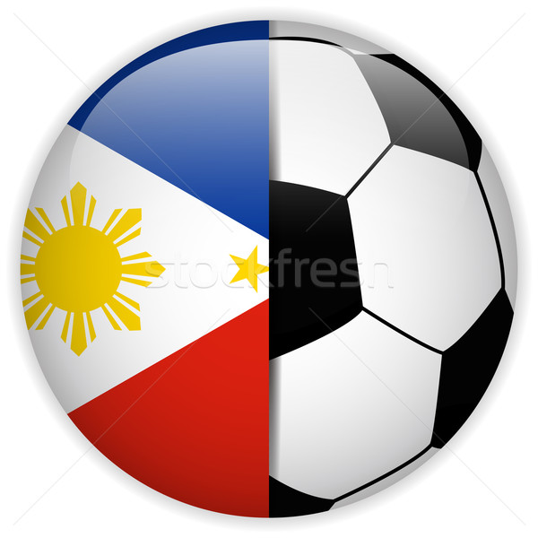 Foto stock: Filipinas · bandeira · futebol · vetor · mundo · futebol