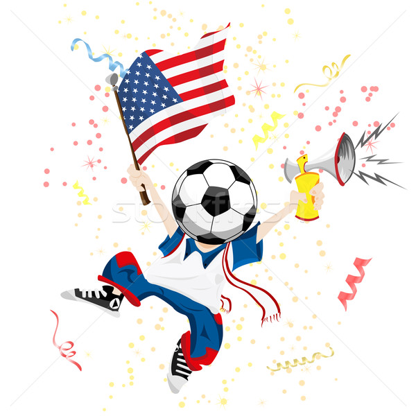 États-Unis Amérique football fan balle tête [[stock_photo]] © gubh83